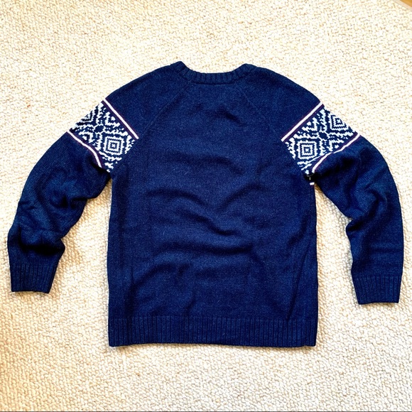 Men’s Fair Isle style pullover crew neck sweater - Picture 5 of 6